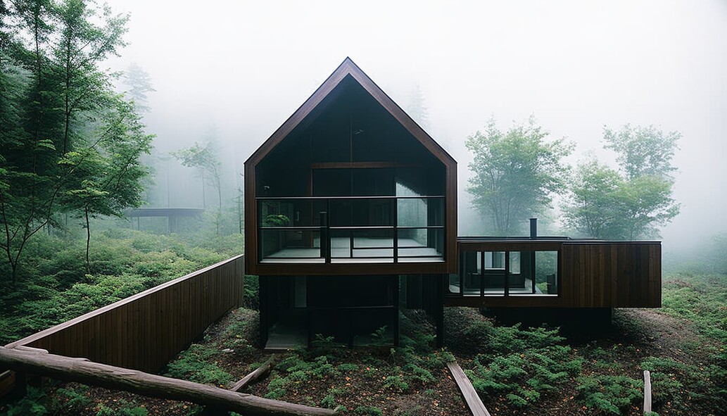 Rendering Exterior Cabin: The RAC Basic Sample Revit Model - Veras ...