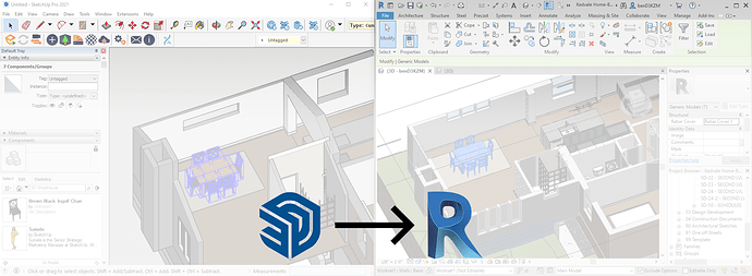 Align SketchUp 3D Warehouse Component To Existing Revit Model Banner