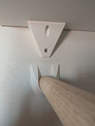 3D printed shelf and clothing rod brackets