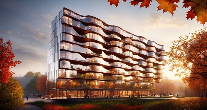 2024-06-11 17-22-53 - Award winning rendering of modern parametric building, rounded overhang balconies, rounded edges, go