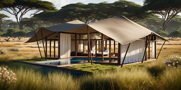 2024-02-22 23-21-34 - A photorealistic African-style lodge canopy with a pool in Serengeti with grassland backgrounds