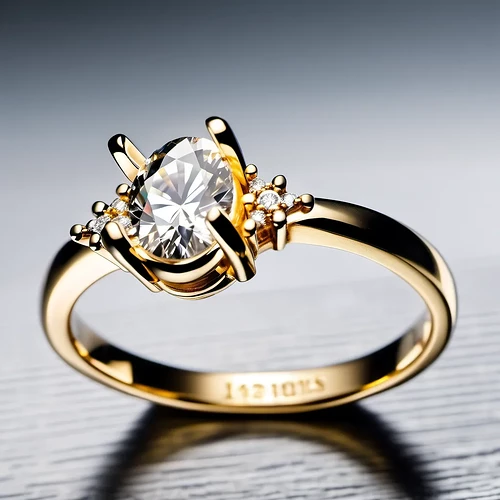 2024-03-29 10-17-04 - gold diamond ring, product photo, 4k, large diamond, light refraction, sharp, focus, intricate detai