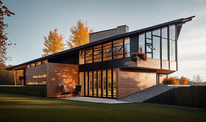 2024-01-29 01-49-44 - modern design with large windows, timber building, during autumn, cinematic