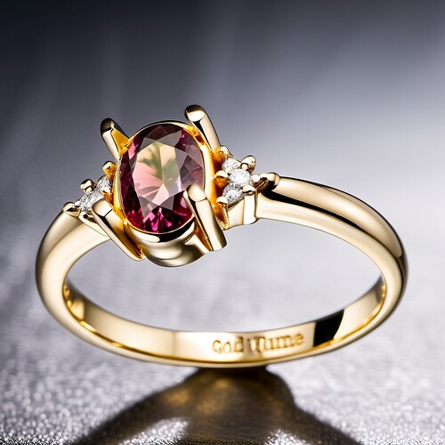 2024-03-29 10-47-30 - gold tourmaline ring, product photo, 4k, large diamond, light refraction, sharp, focus, intricate de