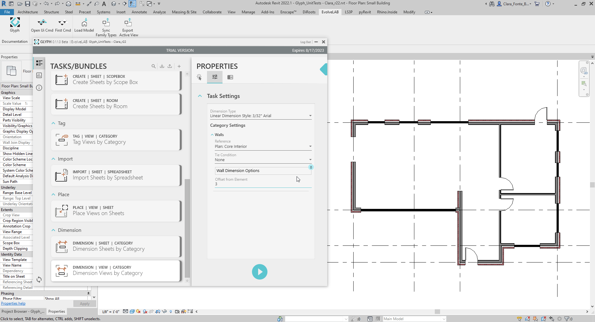 Overall Exterior Wall Length Dimension Option